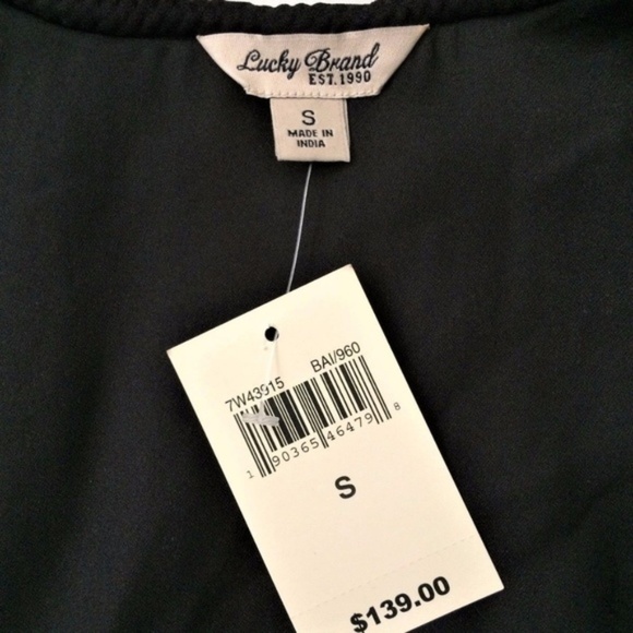 Lucky Brand Silver Flower Tank Top Camisole Black - Picture 4 of 8